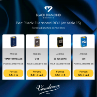 Vandoren Bec clarinette Sib Black Diamond BD2 - Vue 3